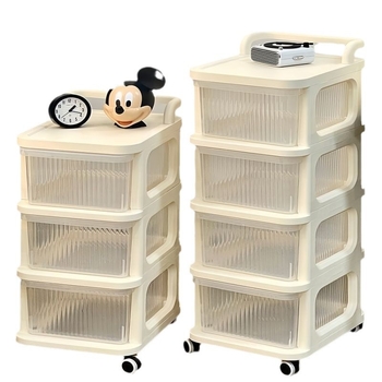 Ράφι αποθήκευσης με παχύ καρότσι Επιδαπέδια θήκη αποθήκευσης σνακ τύπου συρταριού Οικιακή θήκη αποθήκευσης πολλαπλών στρώσεων για βρεφικά είδη