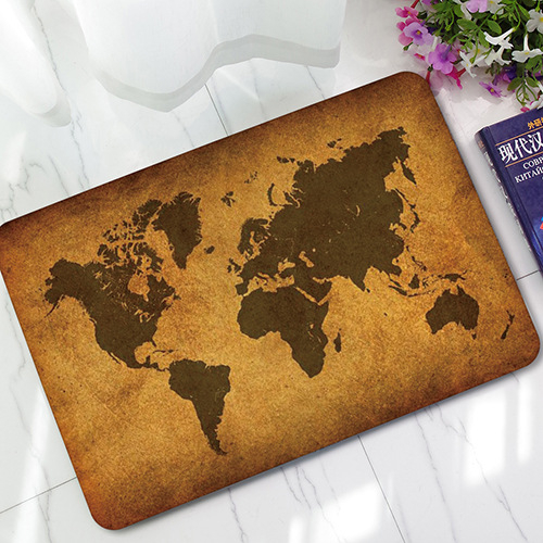 Oro pagalvės retro atspaudas, karvės odos navigacijos žemėlapio tyrimas, neslystantis kilimėlis grindų kilimėliui, patrinti žemę, pėdų kilimėlis nejuda, 360 g