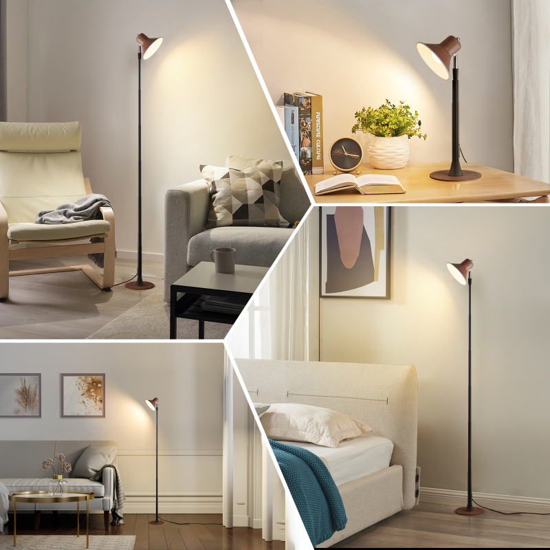 Piiriülene Amazoni kuummüügis olev sissetõmmatav põrandalamp E27 lambipesaga LED-valgusallikaga elutoa põrandalamp tehase otsemüük