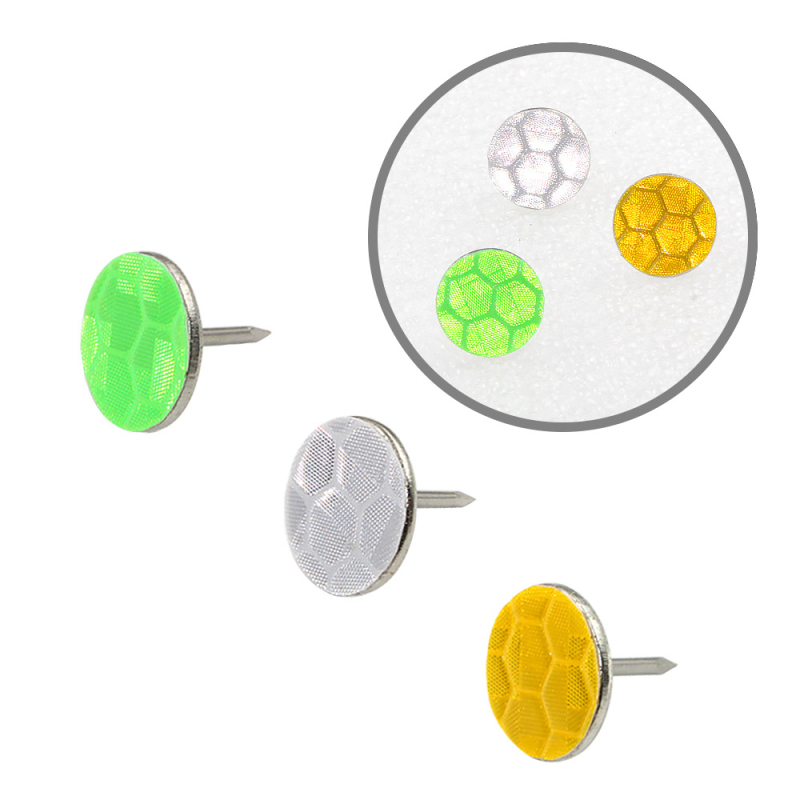 50 100 200 viievärvilist helkurnõela lameda peaga nööpnõela välistingimustes kasutatavad märgistusnööpnõelad öised liiklusmärgid