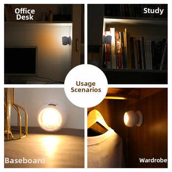 Δημοφιλές νυχτερινό φως 360 μοιρών περιστρεφόμενο φως διαδρόμου φως νυχτός διάδρομος φως αισθητήρα ανθρώπινου σώματος φως τοίχου με μαγνητικό