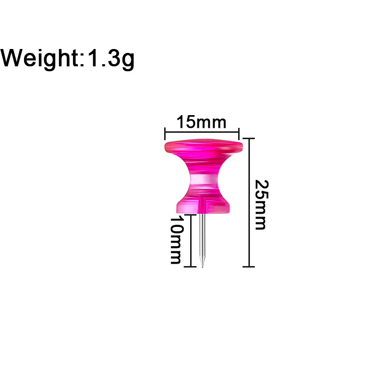 100 suurt knopkat, eriti suured läbipaistvad värvilised I-nööpnõelad, Ameerika knopkad, korgitahvel, teadetetahvel, pressnaelad