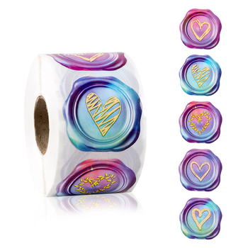 Kreatív Tűzfesték Sorozat Tekercscímke Öntapadós Címke Matrica Anyák Napja Húsvéti Szerelem Pecsét Matrica