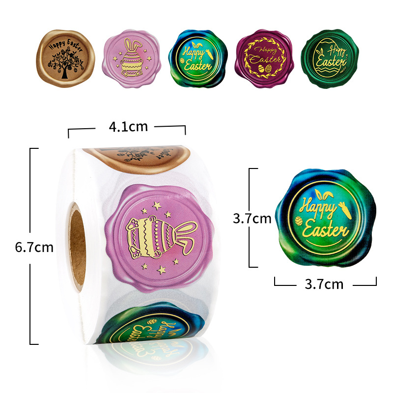 Kreatív Tűzfesték Sorozat Tekercscímke Öntapadós Címke Matrica Anyák Napja Húsvéti Szerelem Pecsét Matrica