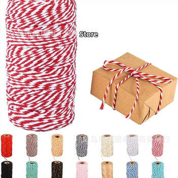 Ekologiška rankų darbo džiuto 100 m kanapių virvės rišimas, dekoratyvinė pakavimo virvė, „pasidaryk pats“ rankų darbo pintas virvės žymėjimas