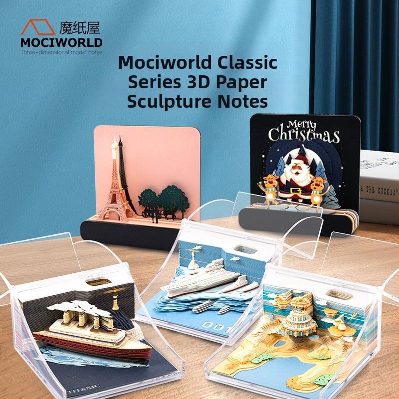 Varázslatos papírház Klasszikus 3D jegyzetek Titanic Sky City asztali díszek Kreatív ajándékok barátoknak
