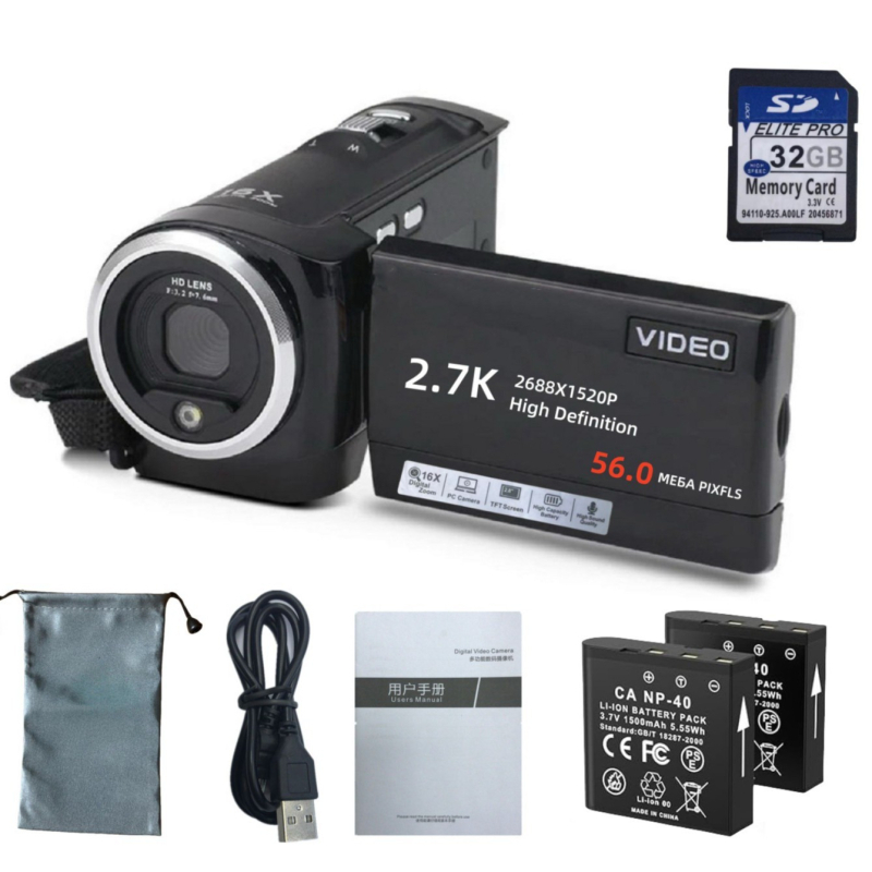 Határokon átnyúló angol termék 2.7K nagyfelbontású 5400 pixeles digitális fényképezőgép otthoni és diákkamera 06