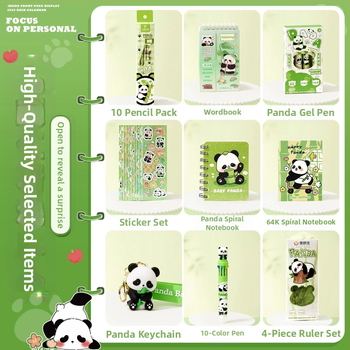 Χαριτωμένο σετ χαρτικών από καμβά Panda, πρακτικό δώρο για το σχολείο για μαθητές δημοτικού, όμορφο αναμνηστικό δώρο νηπιαγωγείου