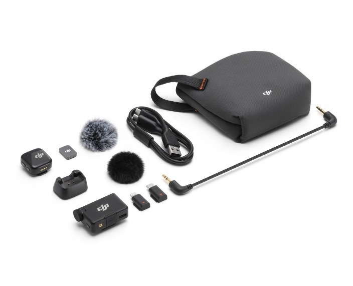 Dji Mic Mini juhtmevaba mikrofon Üks-kahele juhtmevaba reväärmikrofon Otseintervjuu Vlog