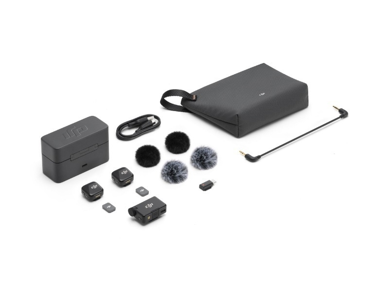 Dji Mic Mini juhtmevaba mikrofon Üks-kahele juhtmevaba reväärmikrofon Otseintervjuu Vlog