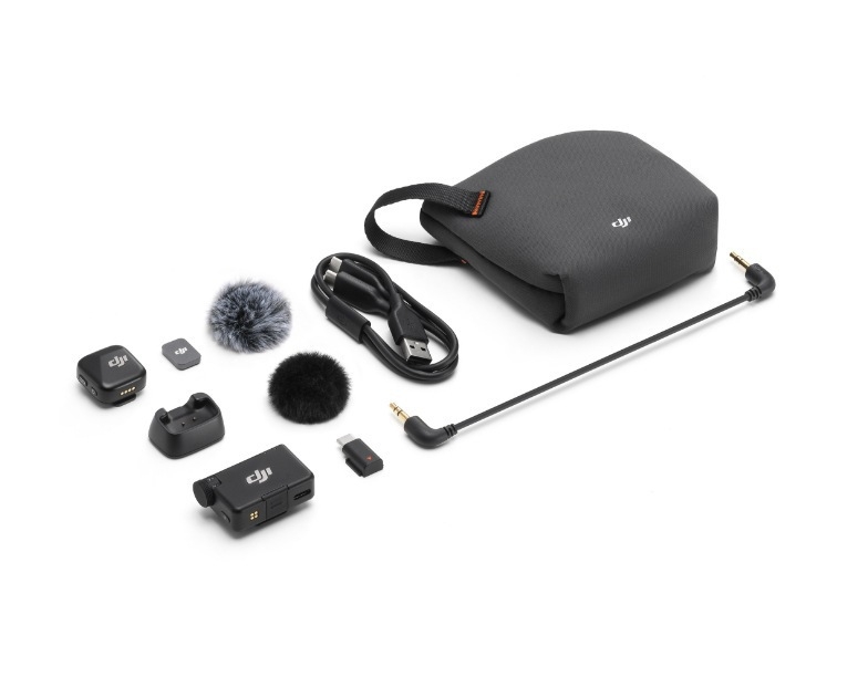 Dji Mic Mini juhtmevaba mikrofon Üks-kahele juhtmevaba reväärmikrofon Otseintervjuu Vlog