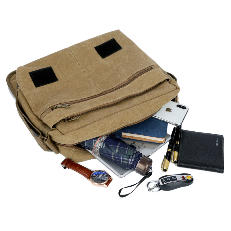 Külkereskedelmi férfi táska, közvetlen gyári tavaszi és nyári új vászon táska, férfi válltáska, divatos lezser táska, átlós táska
