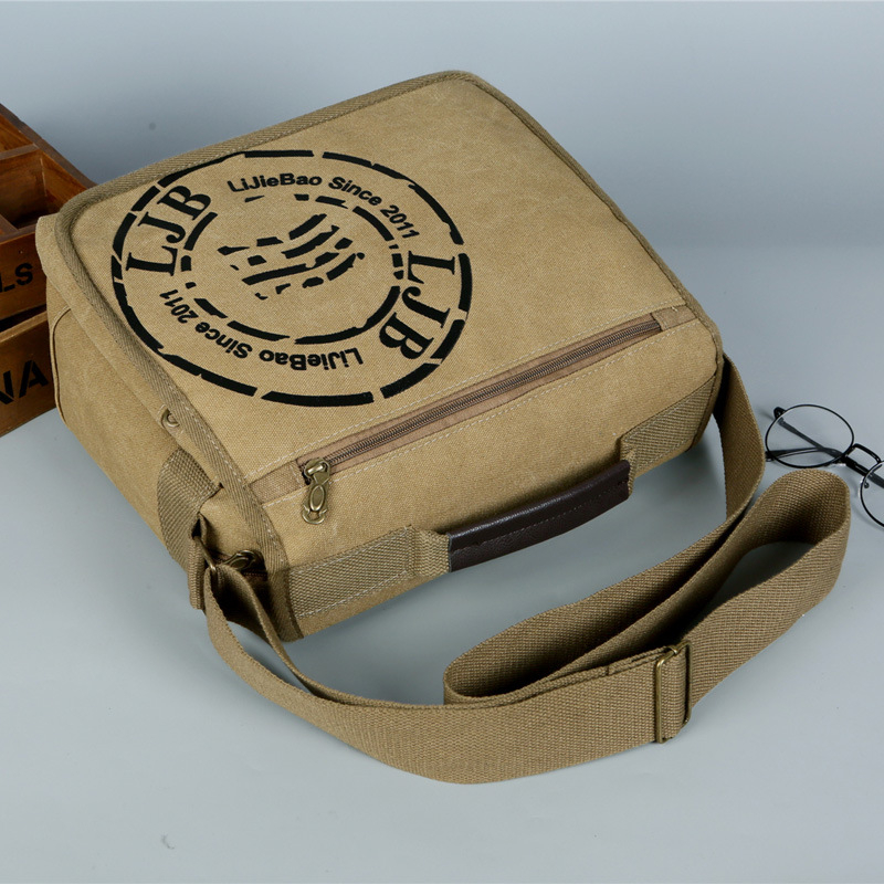 Külkereskedelmi férfi táska, közvetlen gyári tavaszi és nyári új vászon táska, férfi válltáska, divatos lezser táska, átlós táska