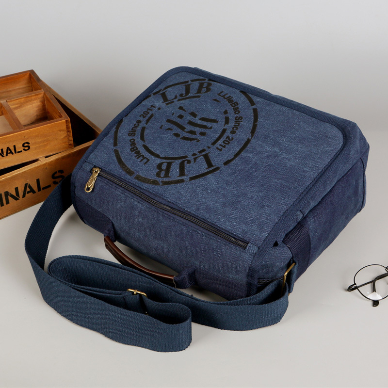 Külkereskedelmi férfi táska, közvetlen gyári tavaszi és nyári új vászon táska, férfi válltáska, divatos lezser táska, átlós táska