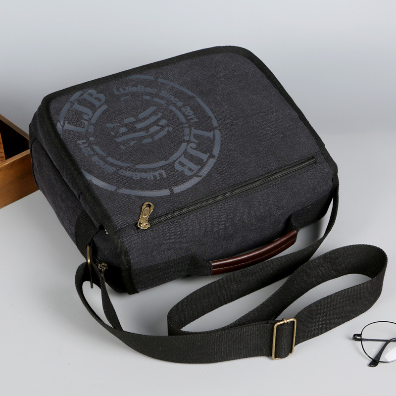 Külkereskedelmi férfi táska, közvetlen gyári tavaszi és nyári új vászon táska, férfi válltáska, divatos lezser táska, átlós táska