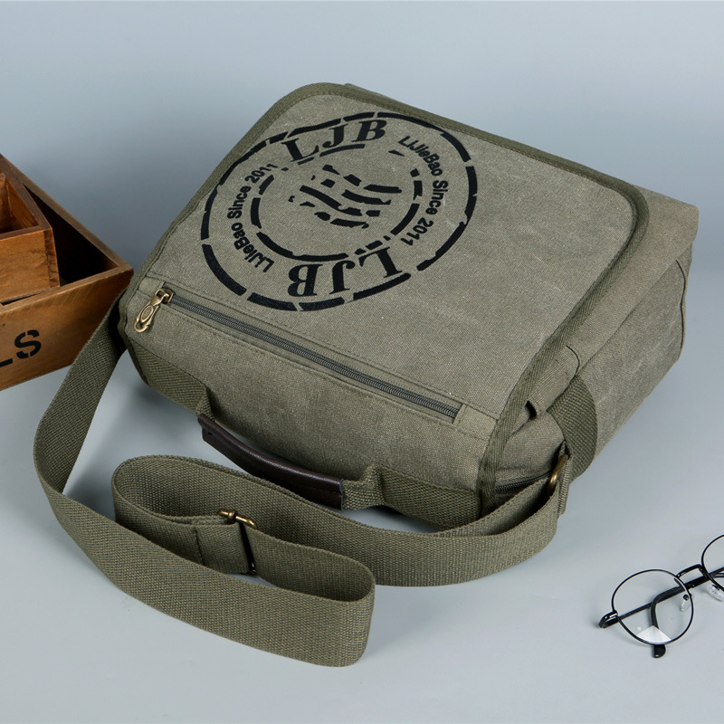 Külkereskedelmi férfi táska, közvetlen gyári tavaszi és nyári új vászon táska, férfi válltáska, divatos lezser táska, átlós táska