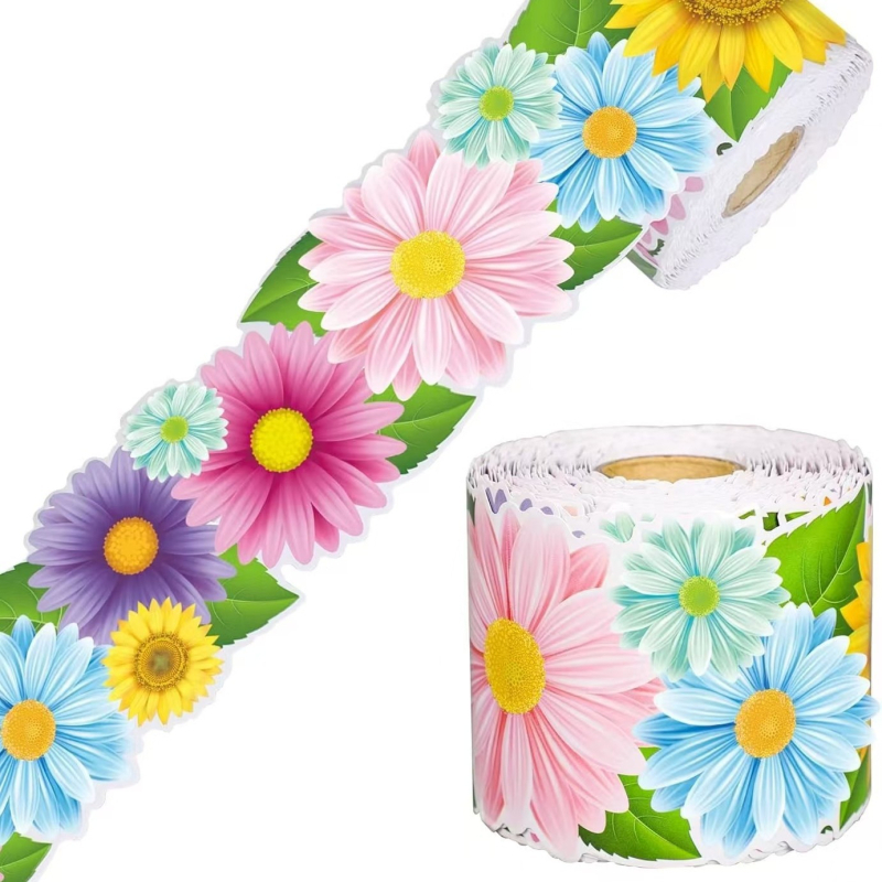 Vairumtirdzniecības ruļļu tāfeles ziņojumu dēļa apmales uzlīmes, uzlīmes, roku darbs, dekoratīvas līmlentes