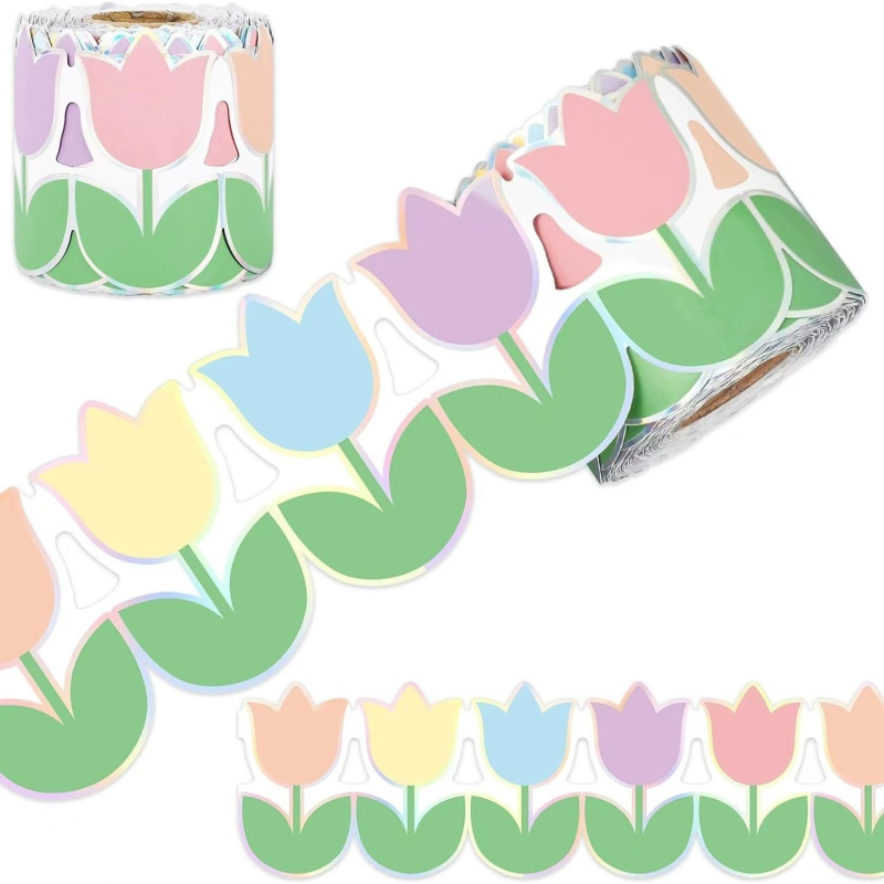 Vairumtirdzniecības ruļļu tāfeles ziņojumu dēļa apmales uzlīmes, uzlīmes, roku darbs, dekoratīvas līmlentes