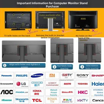 Pööratav reguleeritav arvutimonitori alus 8–27-tolline tugiraam reguleeritav ja pöörlev