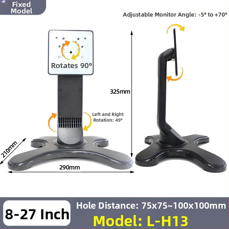 Pööratav reguleeritav arvutimonitori alus 8–27-tolline tugiraam reguleeritav ja pöörlev