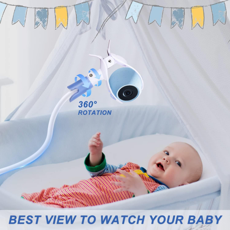 Baba kamera tartó beltéri monitor tartó nem átszúrható rázófejjel gépi monitor univerzális ágycsipesz tartó