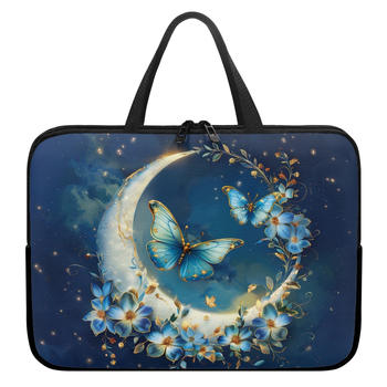 Amazon Export Tablet polüester kosmeetikakott Moon Butterfly Print suure mahutavusega portfell pildiprintimisega
