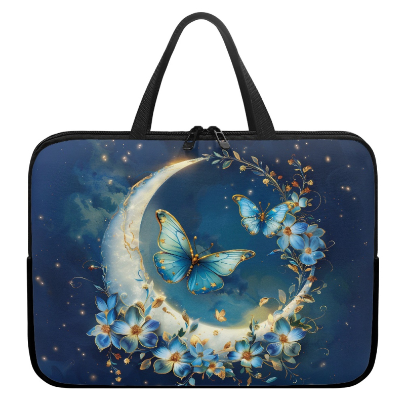 Amazon Export Tablet polüester kosmeetikakott Moon Butterfly Print suure mahutavusega portfell pildiprintimisega
