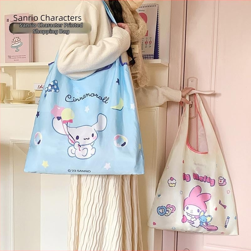 Sanrio imprimat geantă de cumpărături drăguț desen animat portabil Yugui câine meildi capacitate mare geantă de cumpărături umăr fată