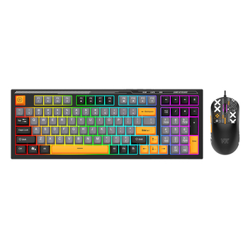 Žaidimo šviečianti klaviatūra su laidine RGB pele, pritaikyta 3 spalvų derinimui, žaidimo klaviatūra su pele, tinka tarpvalstybinei el. prekybai