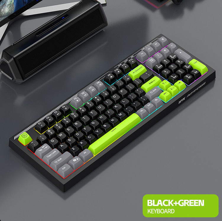 Žaidimo šviečianti klaviatūra su laidine RGB pele, pritaikyta 3 spalvų derinimui, žaidimo klaviatūra su pele, tinka tarpvalstybinei el. prekybai