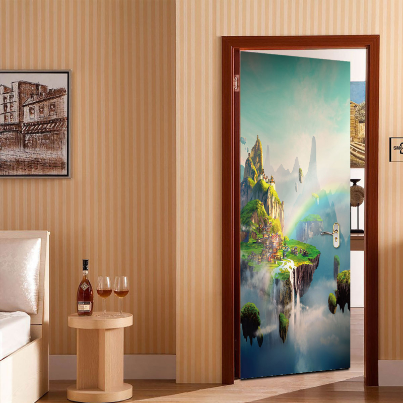 Forró tenger Lakástextil Új Kereskedelmi Új Termék Szimuláció Kreatív Matrica Ajtómatrica Öntapadós Dekoratív Matrica Hálószoba Nappali Ajtómatrica Falmatrica