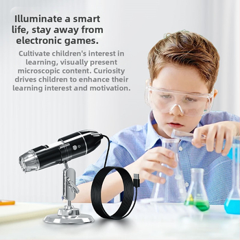 Gamyklinis didmeninis HD 1600 kartų USB trijų viename skaitmeninis mikroskopas HD elektroninis mikroskopas