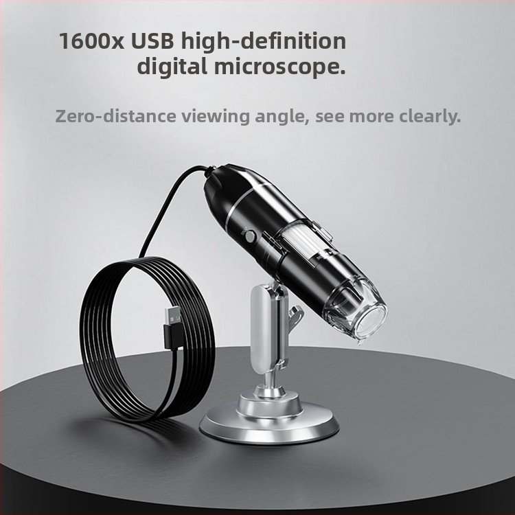 Gamyklinis didmeninis HD 1600 kartų USB trijų viename skaitmeninis mikroskopas HD elektroninis mikroskopas