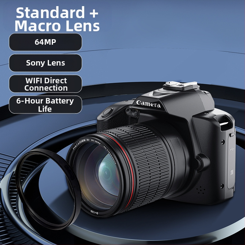 HD első és hátlapi dupla kamera, belépő szintű, retró, mikro, egypontos digitális kamera, diákoknak, utazóknak