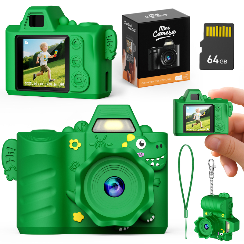 Vaikų fotoaparatas Mini nauja vienaragio forma gali fotografuoti ir filmuoti, įskaitant 64 g atviruką gimtadienio vaikų dienos dovanai