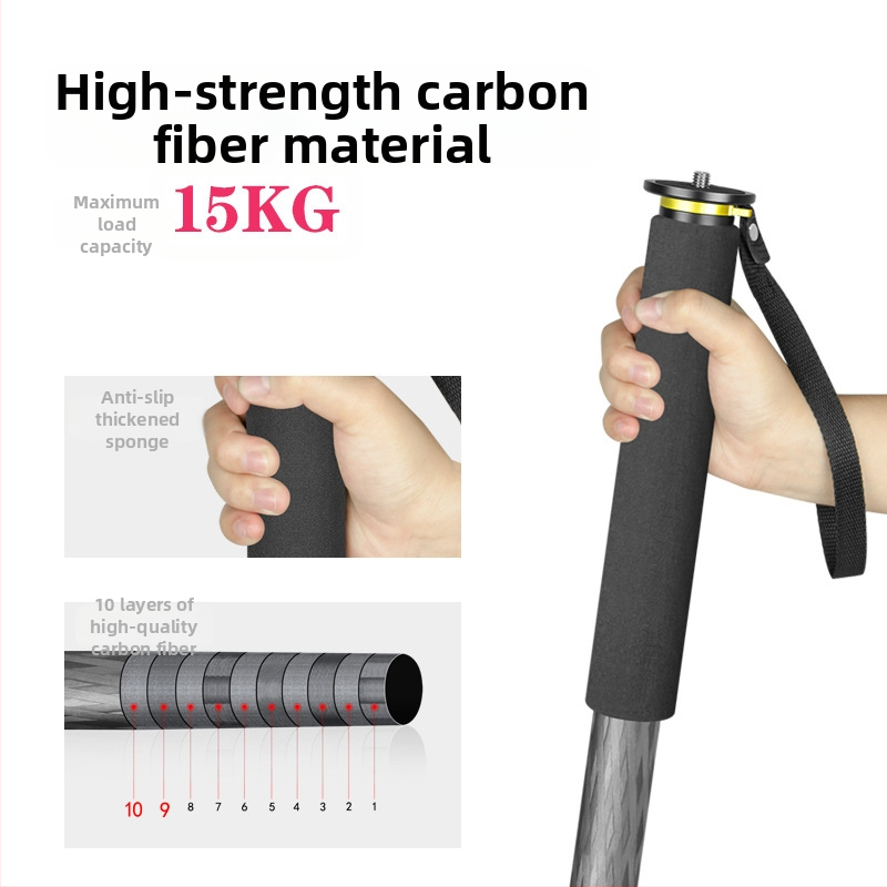 Директни продажби от фабриката Неутрално стоящо видео 32 серия въглеродни влакна лек монопод фотография фото карбонова преносима стойка