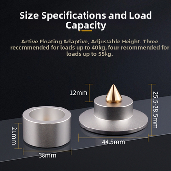 Kõlari põrutuskindel jalaküünte võimendi kettaseade amortisaator CD-seade raamaturiiuli kasti jalapadi põrandaaudio subwooferi põrutuskindel padi