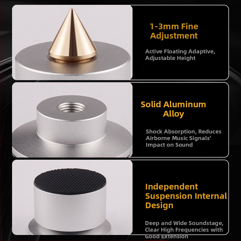 Kõlari põrutuskindel jalaküünte võimendi kettaseade amortisaator CD-seade raamaturiiuli kasti jalapadi põrandaaudio subwooferi põrutuskindel padi