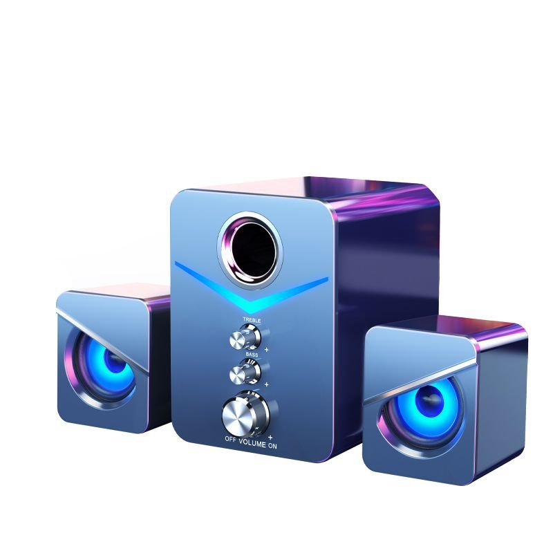 Аудио компютър настолен домашен лаптоп настолен компютър с висока сила на звука кабелен USB субуфер силно басов Bluetooth високоговорител