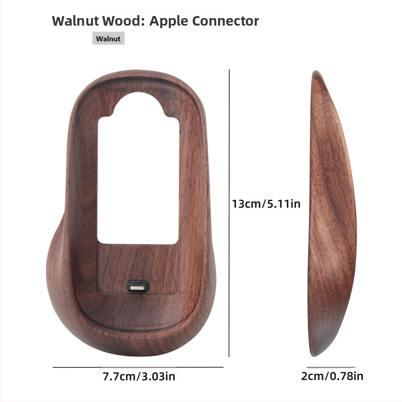 Pähklipähkli värvi Magic Mouse`i kaitseümbris, mis sobib Apple Magic Mouse`ile, kõrgendav täispuidust alus