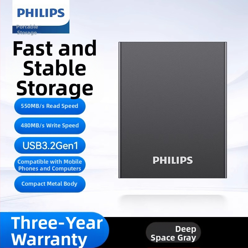 Philipsi PSSD mobiilne pooljuhtketas mobiiltelefoni arvuti C-tüüpi kaheotstarbeline kõvaketas kiire salvestusruumi hulgimüügi laiendamine