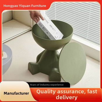 Kreemikas põrandakaunistused Väike kohvilaud Elutuba Loominguline väike lameda peaga diivan Väike abilaud Magamistuba Armas väike öökapp