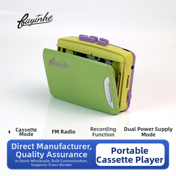 Bayin box piiriülene uus kassettmängija walkman kõrvaklappidega kaasaskantav raadio kassettmängija inglise kuulamine taasesitus