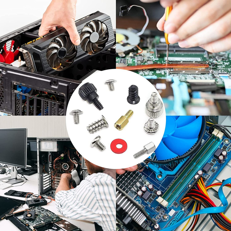 Stalinio kompiuterio korpuso varžtai, dėžutėje esantis kietasis diskas, pagrindinės plokštės korpusas, maitinimo bloko ventiliatoriaus varžtų rinkinys, „Amazon Cross-Border“