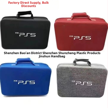 PS5 hoiukott logoga, topeltpaksusega mänguhosti kaitsega kohvri käepidemega, lisatarvikud, täielik hoiustamisviimistlus