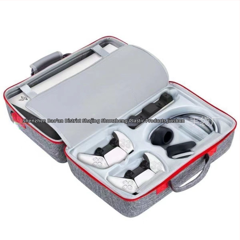 PS5 hoiukott logoga, topeltpaksusega mänguhosti kaitsega kohvri käepidemega, lisatarvikud, täielik hoiustamisviimistlus