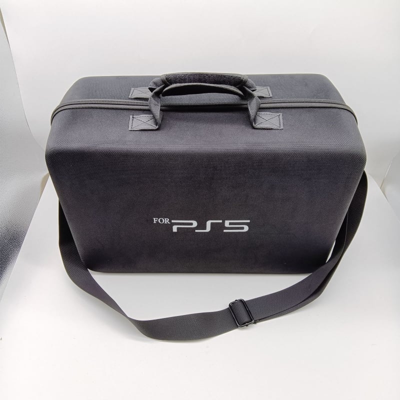 PS5 uzglabāšanas soma ar logotipu, dubultbieza spēļu konsoles aizsardzība, čemodāna rokturis, aksesuāri, pilna uzglabāšanas apdare