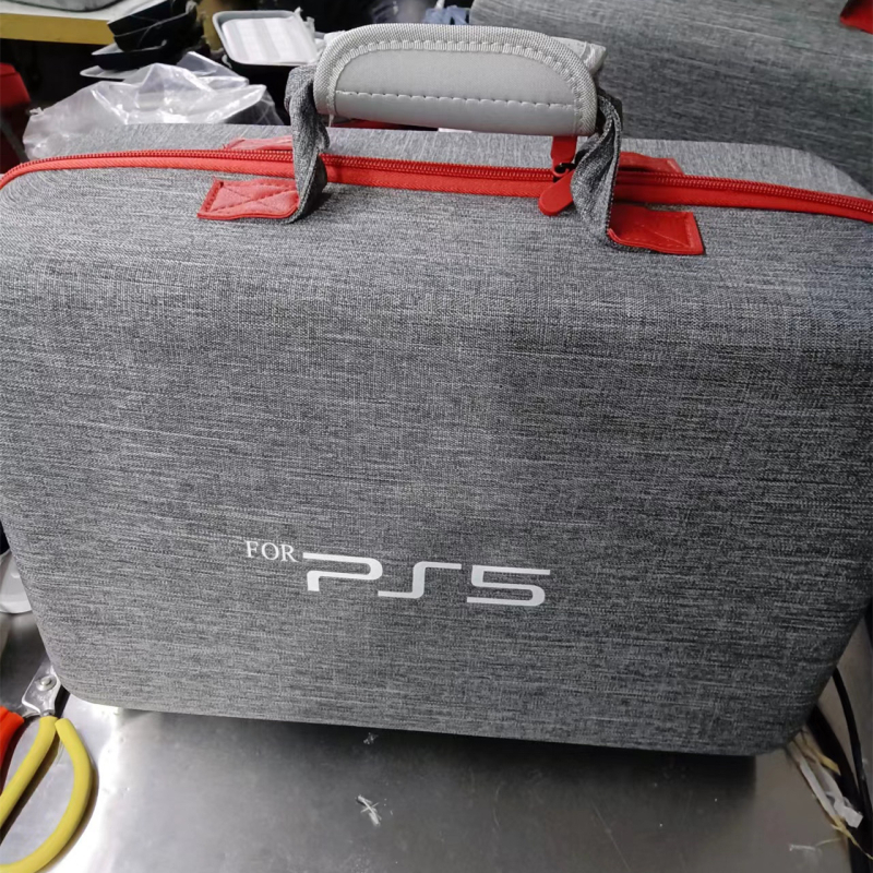 PS5 uzglabāšanas soma ar logotipu, dubultbieza spēļu konsoles aizsardzība, čemodāna rokturis, aksesuāri, pilna uzglabāšanas apdare