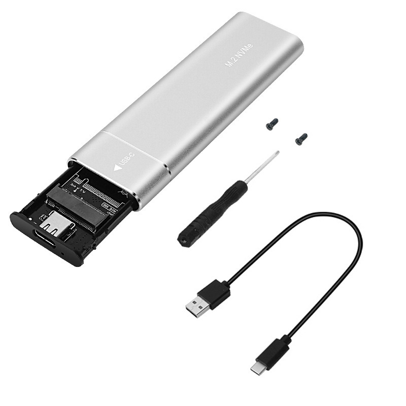 Hard disk extern M.2 USB 3.1 10g, cutie pentru hard disk extern M2, protocol dual, Ngff, Nvme, pentru notebook