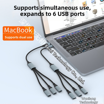 Star Rail USB Revolution egy-három anya C típusú töltőkábel átviteli elosztó adapter OTG számítógép bővítő dokkoló